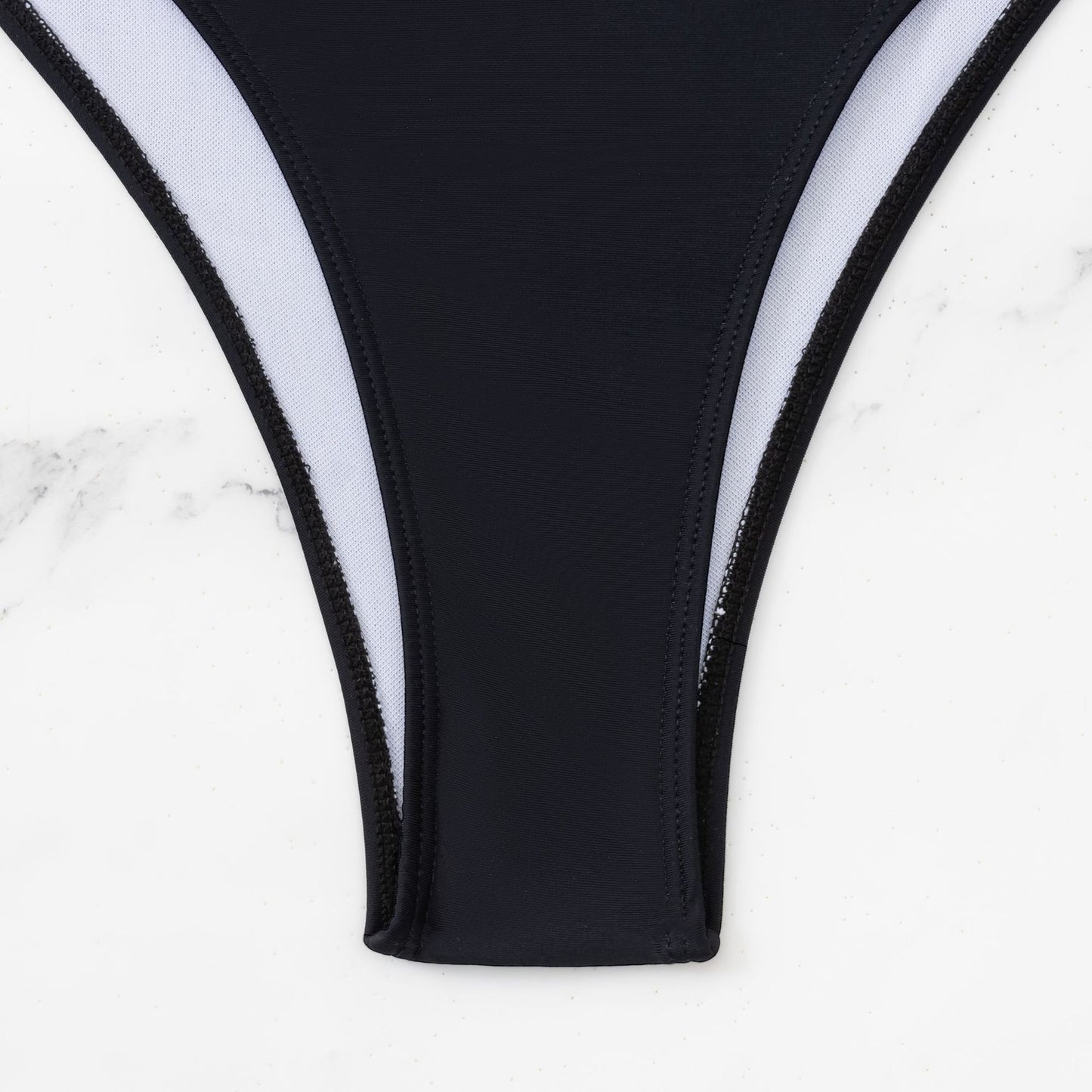 Black And White Stitching Contrast Color Hollow Swimsuit